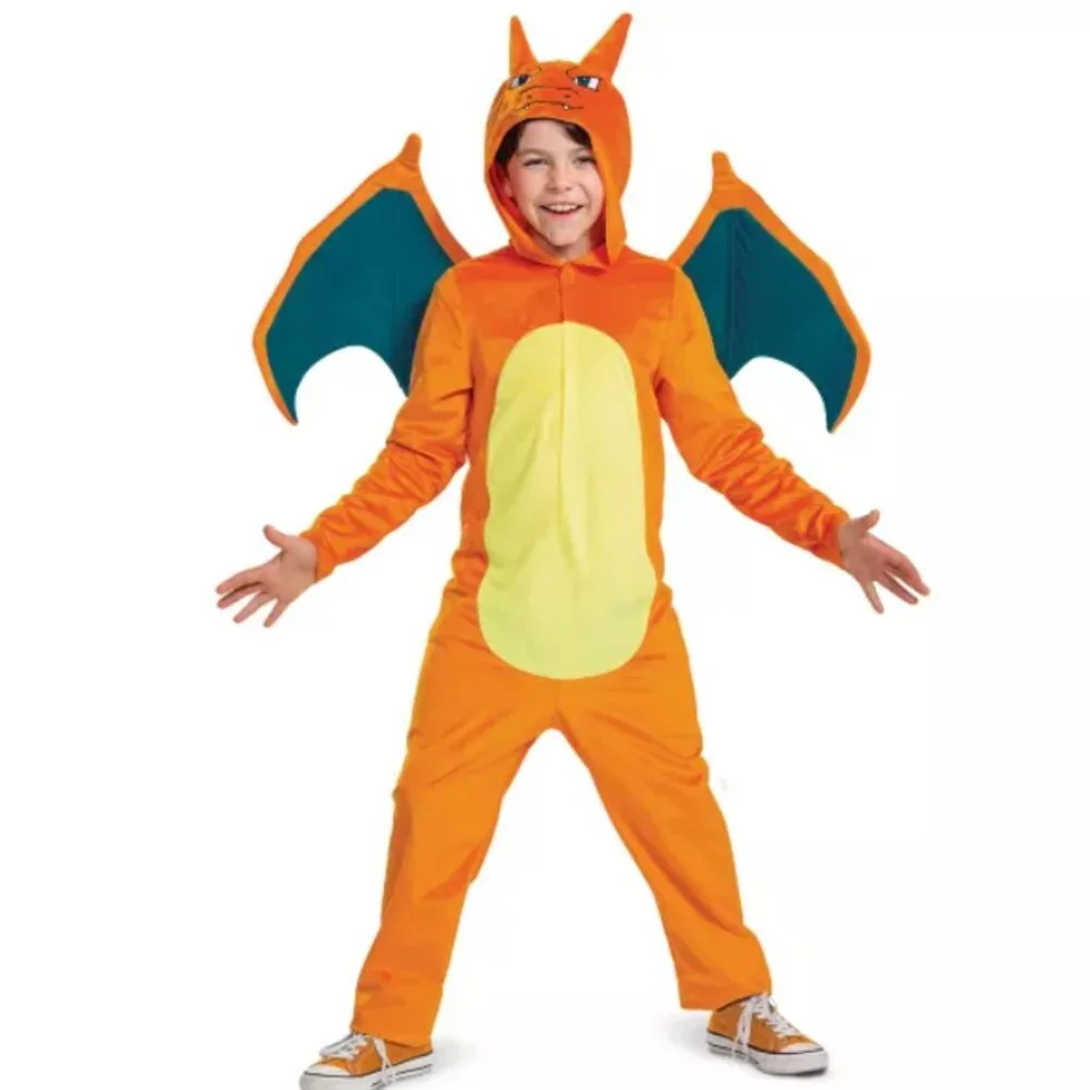 Pokemon Charizard Dracaufeu 7/8 Halloween Costume Orange Unisex Kids